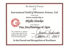 Artisan Certificate